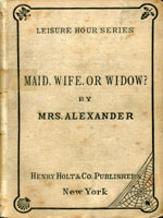 NYSL Decorative Cover: Maid, wife, or widow?
