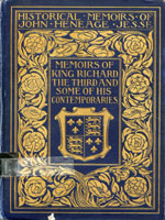 NYSL Decorative Cover: Memoirs of King Richard the Third 